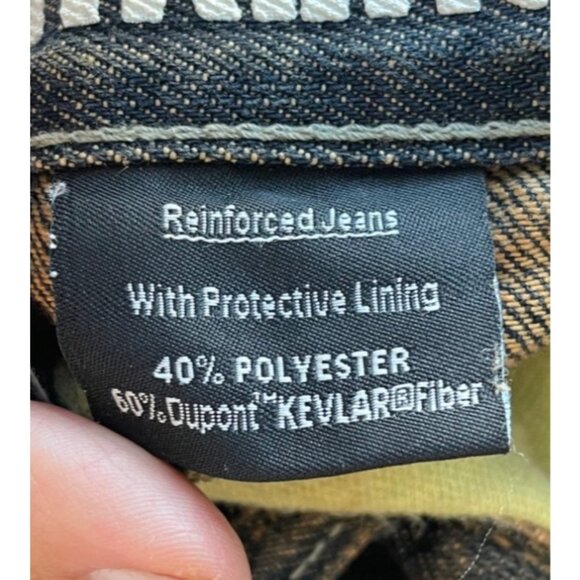 Bilt Iron Workers Motorcyle Jeans Size 28 0398 Dark Wash Rugged Protective - Picture 10 of 12